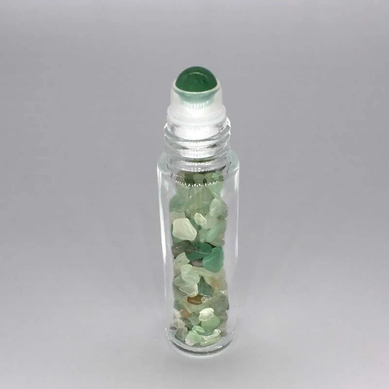 DIY Wholesale Jade Essential Oil Bottle Glass Roll-on Bottles with Jade Roller Balls 10ML Crystal Roll on Bottle
