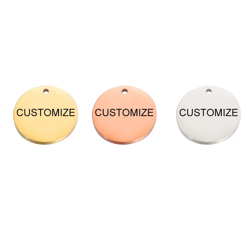 Customized Stainless Steel Cat and Dog Brand Identity Plate Pet Anti-lost Nameplate Cat Plate