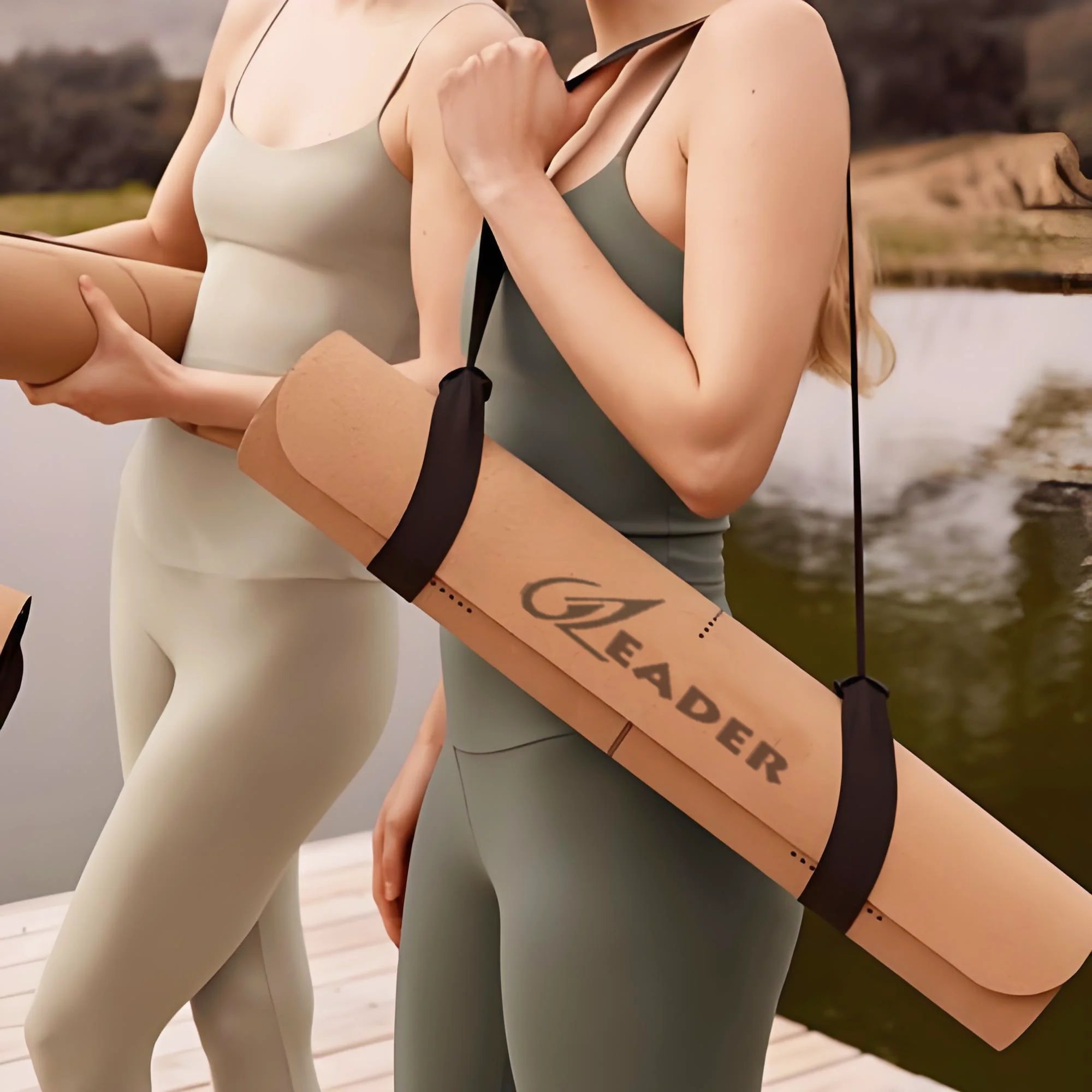 Customized Logo Eco-Friendly Non-Slip Organic Natural Rubber Cork Hot Yoga Mat for Fitness & Yoga & Pilates 1-5mm Thickness