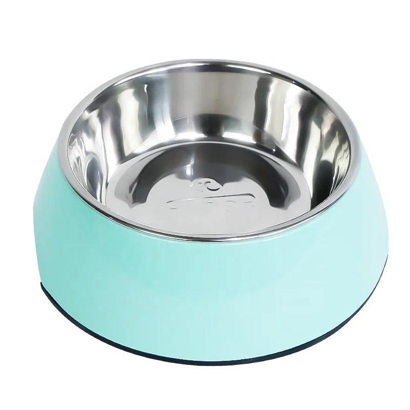 Wholesale Super Design Branded U.S and Europe Well Sold 160ml Melamine Stainless Steel Round Feeder Bowl Individual Package Box