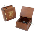 Wholesale Hand-cranked 18 Note Music Box Solid Wood DIY Carving Custom Retro Creative Birthday Holiday Gift for Children