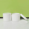 Fancy Marble Matte Black Luxury Small Cosmetic Jar Double Wall Round Shape Plastic Face Cream Container with Lid