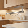 Modern Auto Block Single-Hand Wall-Mounted Brush Black Stainless Steel Paper Towel Holder Under-Cabinet Self-Adhesive