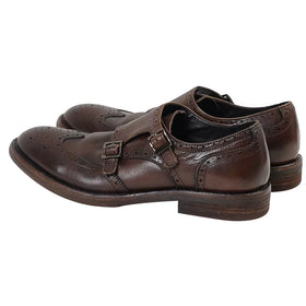 Fashion Style Black Brown Coffee Color Handmade Dress Shoes Classic Monk Men Slip on Leather Shoes in China