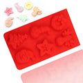 726 Factort Stock 6 Hole Elk and Christmas Tree Shape Holiday System Silicone Cake Mold Hand Diy Bake Soap Make Mold Resin