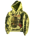 100% Cotton Custom Logo Men's Pullover Hoodie Distressed Vintage Oversized Sweatshirt Thick Fleece Terry No String DTG Printing
