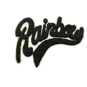 Custom Large Size Alphabet Chenille Embroidery Patches 3D Feature PVC and Fabric Iron-on Backing Printed Letter Labels