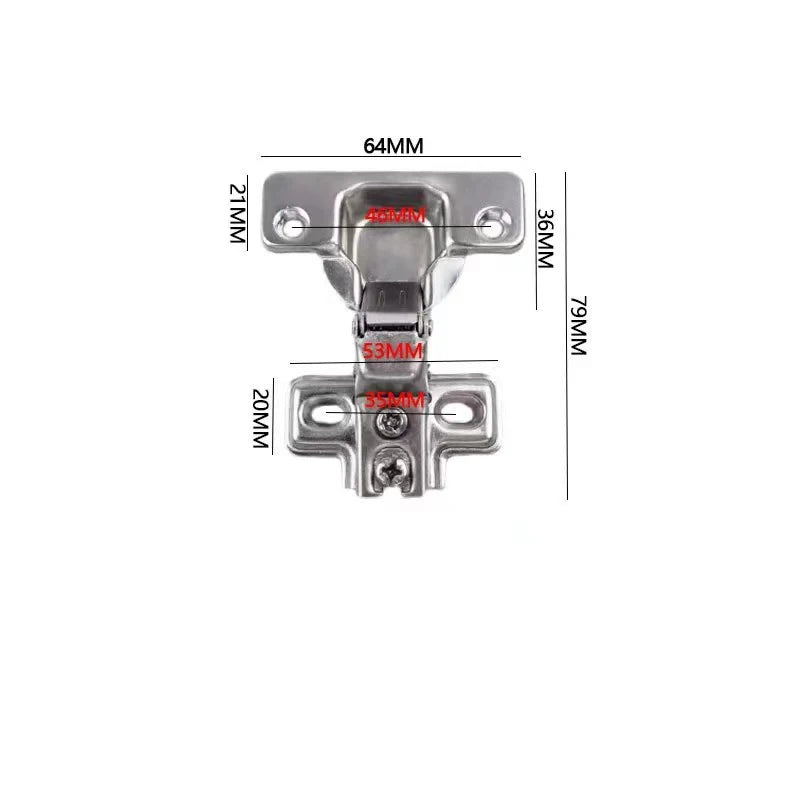 Two Way Pivot Soft Close Damping Cabinet Hinges Iron Door Window Hinge for Kitchen Hospital and Apartment Furniture Hardware