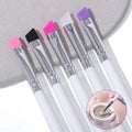 Eyelash Lift Perm Flat Brush Wood Handle Silicone Lamination Separating Tool for Eyelash Extension Perm Lifting Makeup Tools