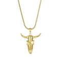 Rock Punk Jewelry  Head Pendant 316L Stainless Steel Gold Bull Head Pendant Hiphop Charm Pendants