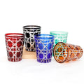 Multicolor in Stock Handmade Craft Cased Cocktail Glass Bohemian with Classic Diamond Carving Traditional with Gift Box