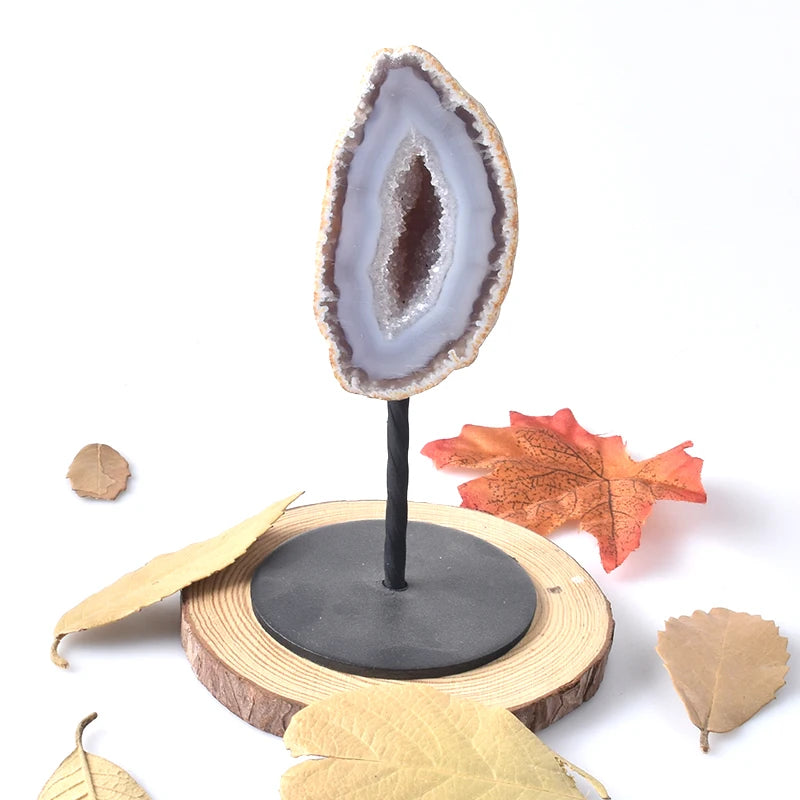 Wholesale Natural Crystal Healing Stone Carvings Gem Agate Cornucopia Agate Geode Ornaments