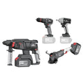 Nanwei Brushless Power Tool Set 21V 4pcs in 1 Set Li-ion Battery Cordless Drill Hammer Wrench Grinder Cordless Tool Set