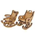 Christmas Decor Ornaments DIY Wooden Puzzles Environmental Protection Paradise Rocking Chair Angel Remember Relatives Souvenir