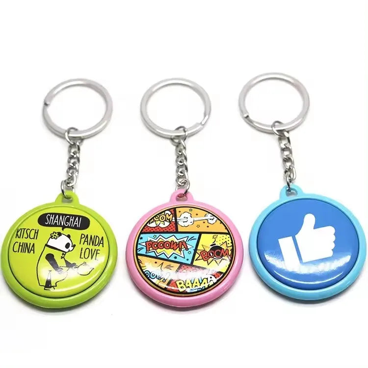 Colorful Badge Single Side 25/32/37MM Plastic Button Making Keyring for Home Decoration