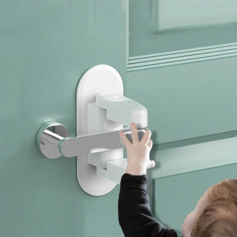 Prodigy DB002 Strong Adhesive Tape Baby Safety Door Locks Child Security Proofing Over Door Level Handle Locks