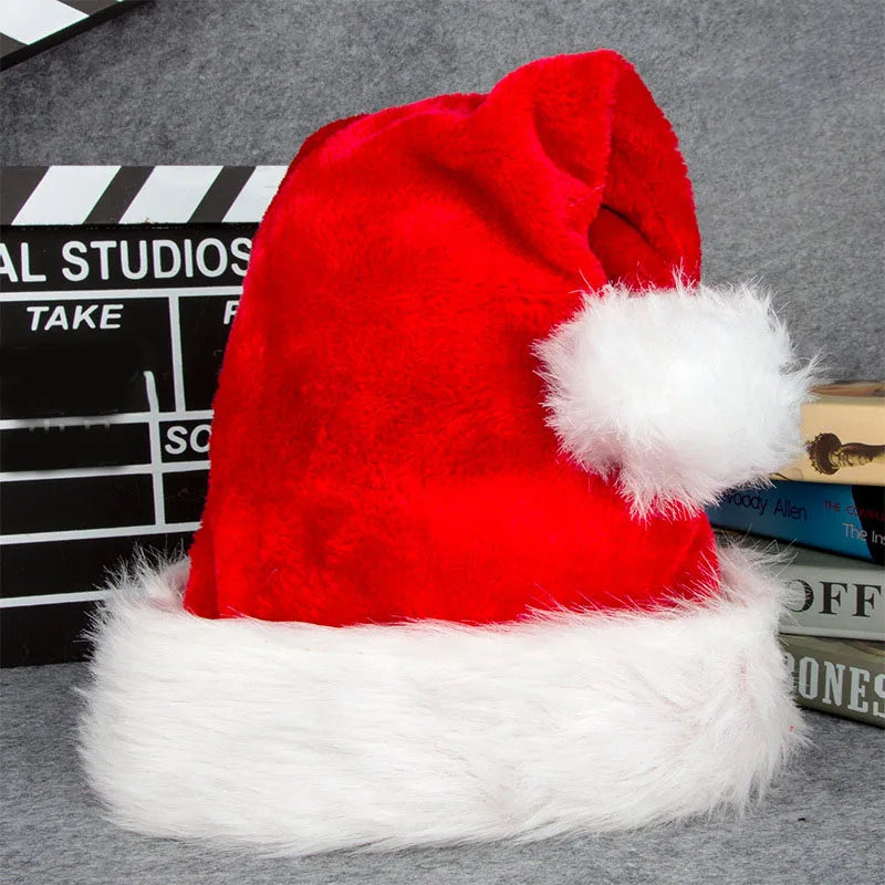Plush Christmas Hats Increase and Thicken Big Ball Santa Hats Christmas Plush Christmas Hats
