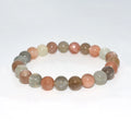 Wholesale 6/8/10mm Natural Multicolor Moonstone Bracelet for Women Men