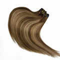 Factory Wholesale Price Raw Virgin Double Drawn Human Hair Clips in Hair Extension Balayage Color Brazilian Remy Hair ALL Colors