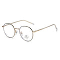 Metal Round Optical Eyewear Fashion Glasses Spectacle Frame Retro Blue Cut Computer Glasses Anti Blue Light Blocking Glasses