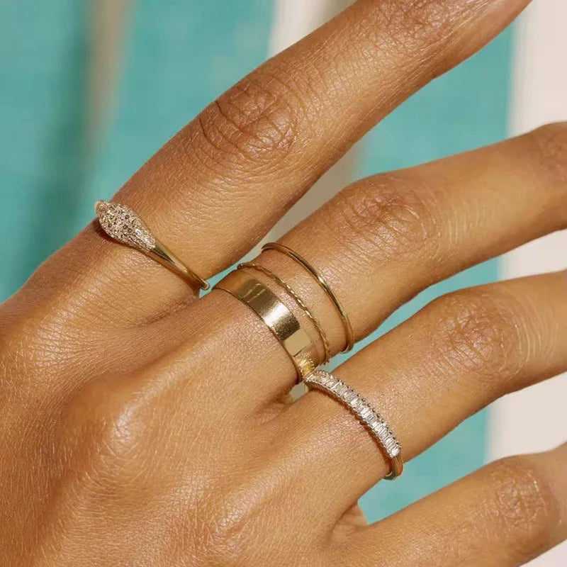 Bulk Wholesale Cheap Stacking Minimalist Rings Stainless Steel 18k Gold Plated Twisted Ring for Women
