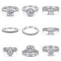 2025 New Design Sterling Silver 925 Jewelry Cubic Zirconia Prevent Rust Ring for Women