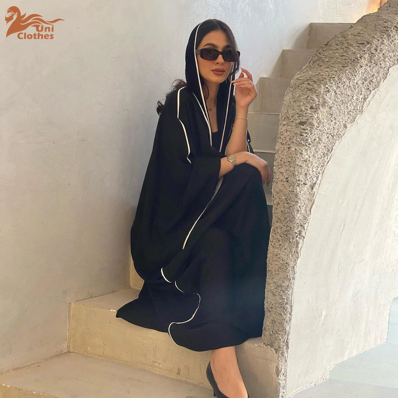 MQ146 Design Fashion Muslim Womens Traditional Muslim Clothing Dress Middle East Kimono Abaya With Hijab Shawl