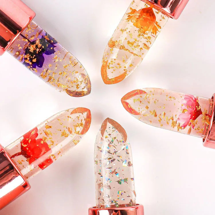 Flower Jelly Lipstick That Changes Color Makeup Lipstick Magic Jelly Flower Balm Blossom Color Crystal Lip Balm