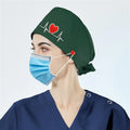 Adjustable Heart Shaped with Button Nurse Medical Headdress Protective  Black Grey Dentists Pet Hospitals Surgical Hat Cap