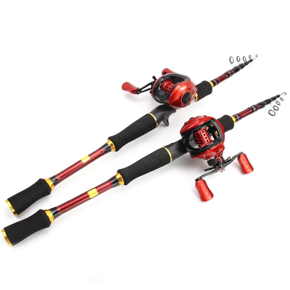 Newbility  Hot Sale 1.8m 2.1m 2.4m 2.7m Telescopic Fishing Rod and Reel Set