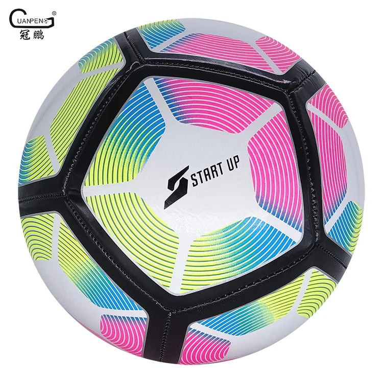 12 Panels Balls Good Quality Machine Stitched International Standard Size 5 PVC Training Soccer Ball