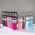 Wholesale Portable 30oz Flip Top Leakproof Stainless Steel Tumbler Outdoor Travel Car Insulated Coffee Tumbler With Handle