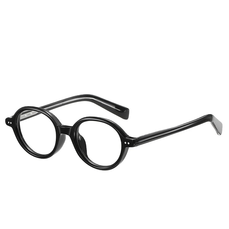 2024 Retro Literary Anti Blue Light Glasses Small Frame Personalized Acetate Glasses