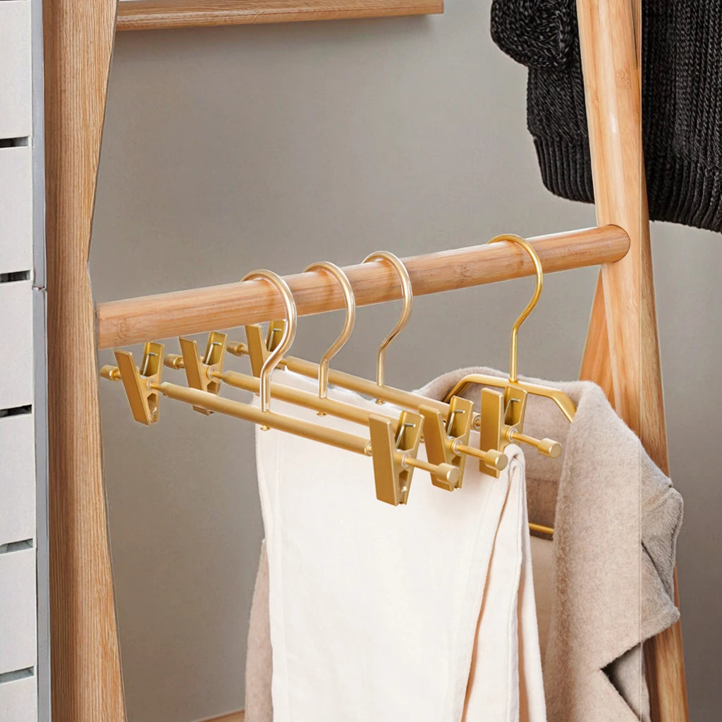 Wholesale Multifunctional 5-Layer Metal Closet Storage Clip Coat Hangers Adults Pants & Coats Hangers