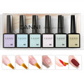 CANNI 6pcs/lot UV GEL Kit Base/top/matt/primer/dehydrator Set Soak off Hema Free Factory Wholesale Price