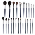 MEDELL Custom logo Private Label Personalised Makeup Brush Set Natural Hair Copper Tube Wood Handle 23Pcs Milky Way Series