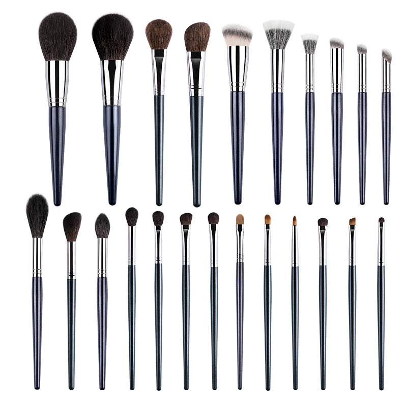 MEDELL Custom logo Private Label Personalised Makeup Brush Set Natural Hair Copper Tube Wood Handle 23Pcs Milky Way Series