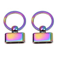 Fashion Handbag Accessories Metal Hook Clips Zinc Alloy rainbow Color Brand Swivel Spring Straps for Tassel
