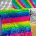 Yantuo 24x20cm Self-Adhesive Rhinestone Sheets 2mm Glass Diamond Mesh Fabric for Crafts and Decoration
