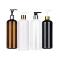 Empty Shampoo Container 100ml 150ml 250ml 300ml 500ml clear Amber PET Plastic Pump Bottles with Pump Dispenser