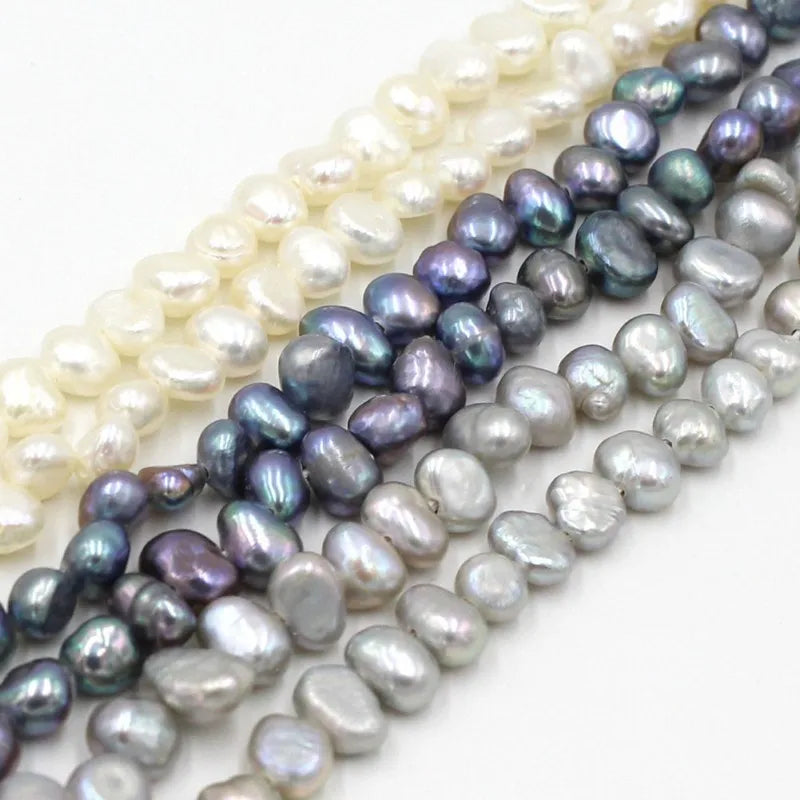 Wholesale 3-5mm Natural White/Grey/Black Freshwater Loose Pearl Beads for Jewelry Making & DIY Bracelets