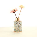Embossed Design150ml Golden Cylindrical  Aromatherapy Scented Essential Oil Fragrance Reed Diffuser with Gold Lid for Home