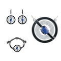 C8285 Abiding Fashion Jewelry Sets Women Leather Adjustable Bracelet Necklace Earrings Sign Enamel Sapphire Jewelry Sets