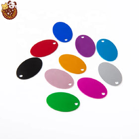 Wholesale Oval Shape Anodized Aluminum Pet Tag Pet Pendant ID Tag