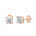 Starsgem Custom 14k 10k Gold  Earrings Round Shape H&A One Carat Moissanite Studs Earrings