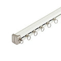 Deluxe Heavy-Duty Long S-Fold Siding Track Set Modern Aluminum Alloy Design for Silent Window Functional Curtain Rods