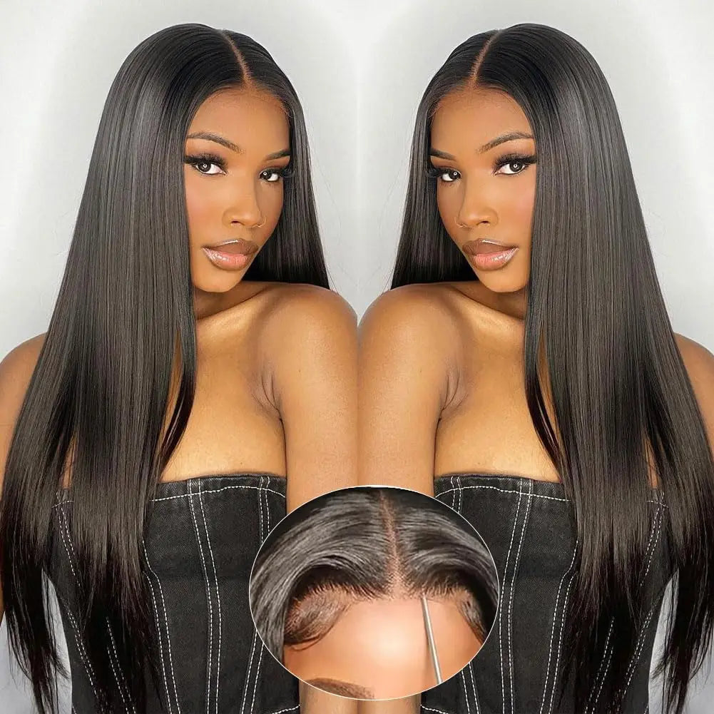 Raw Vietnamese Straight Lace Wigs Human Hair Glueless Transparent Lace Frontal 6x4 High Quality Natural Wigs for Black Women