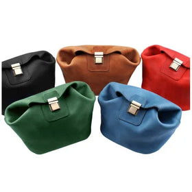 New Design Cosmetic Bag With Lock OEM Logo Custom Fashion PU Leather Toiletry Makeup Bag Supplier