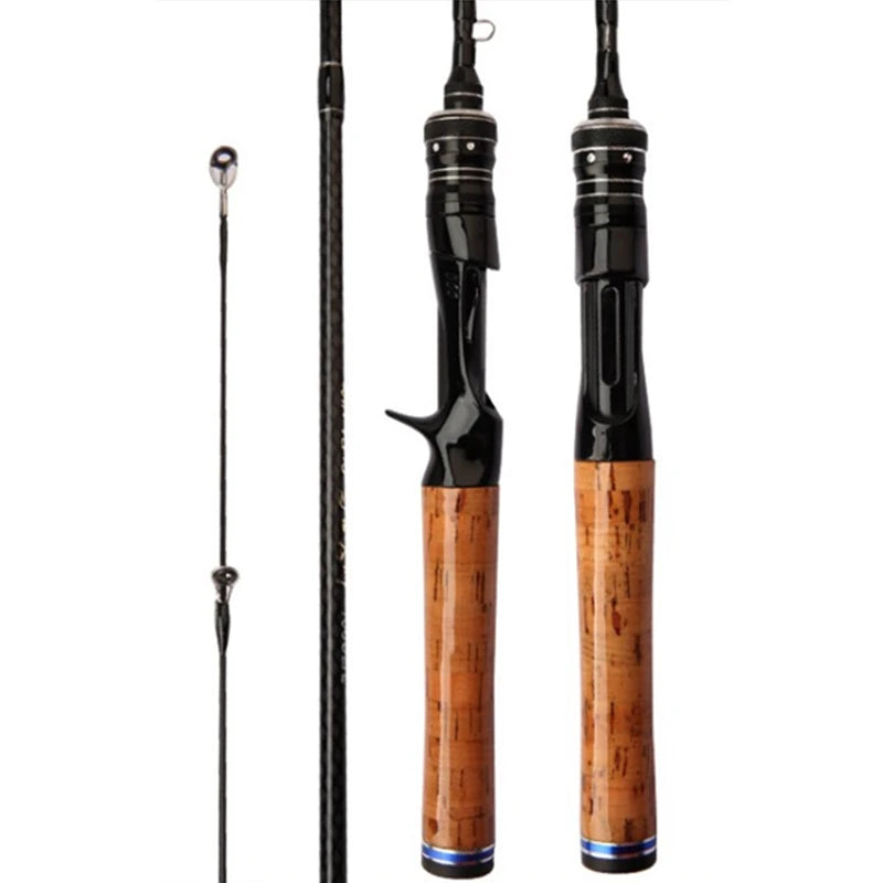 SNEDA NEW 1.68m 1.8m 1.98m Super Soft Fishing Rod Fast Action Tips Carbon Spinning Casting Fishing Rod 2 Sections