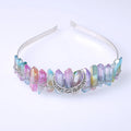 Wholesale Natural Stones Angel Aura Crystal Hairpin Crown Crystal Hair Band for Wedding Decoration